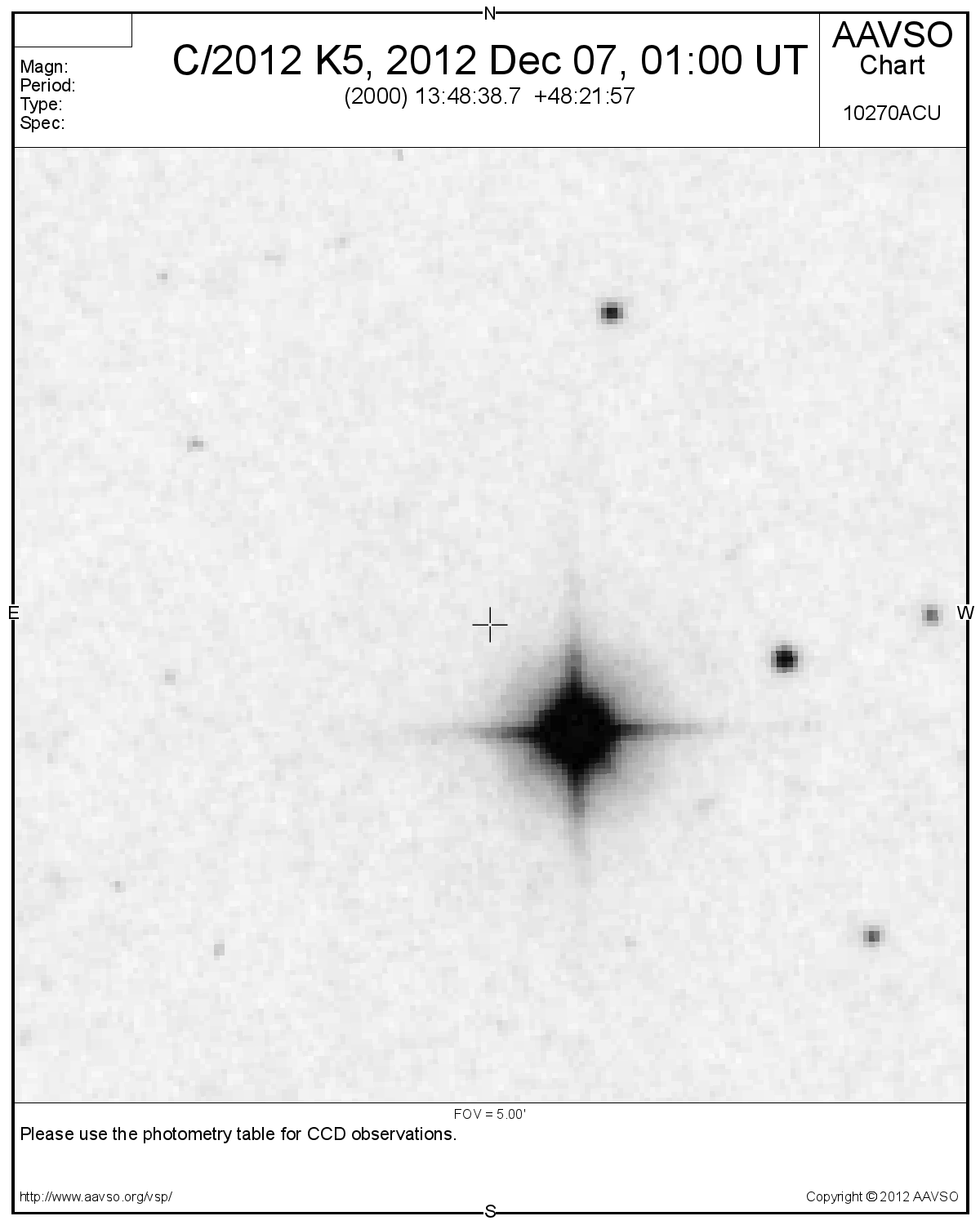 C/2012 K5, 2012 Dec 07, 01:00 UT