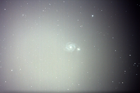 M51 vinjettering exp. 3 min, ISO 1600