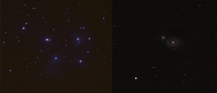 M51 och M45 vid test av HEQ5