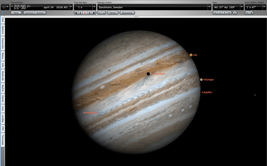 Simulering från StarryNightPro6 Pro