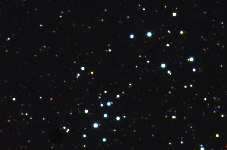 NGC 7127. En av de öppna stjärnhopar som artikeln handlar om. Ålder bestämd till 100 miljoner år och avstånd till 5700 parsec.