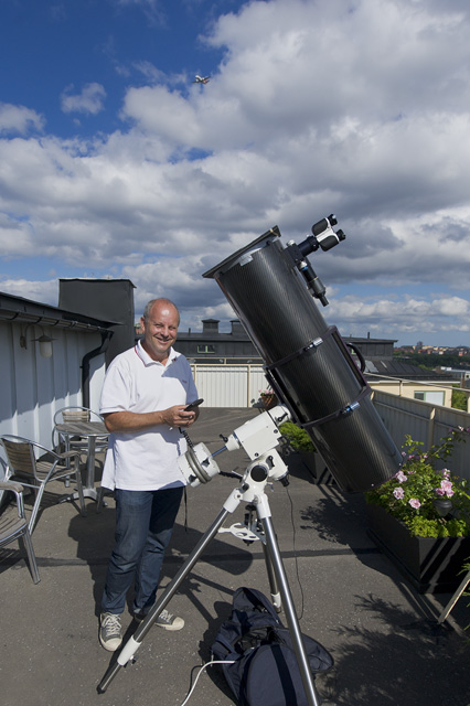 Peter förbereder fotografering